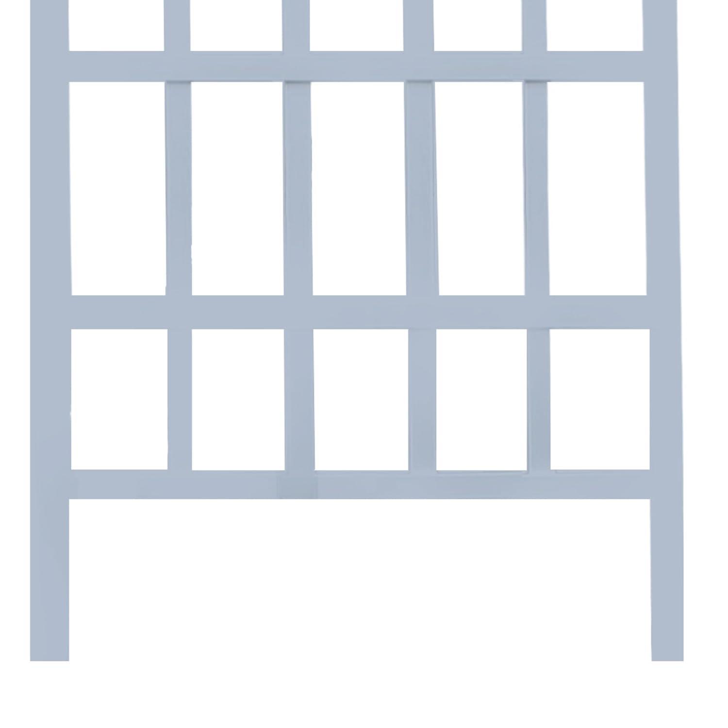 Dura-Trel Inc Dura-Trel Melrose 35 x 75 Inch Vinyl Outdoor Garden Patio Plant Trellis, White