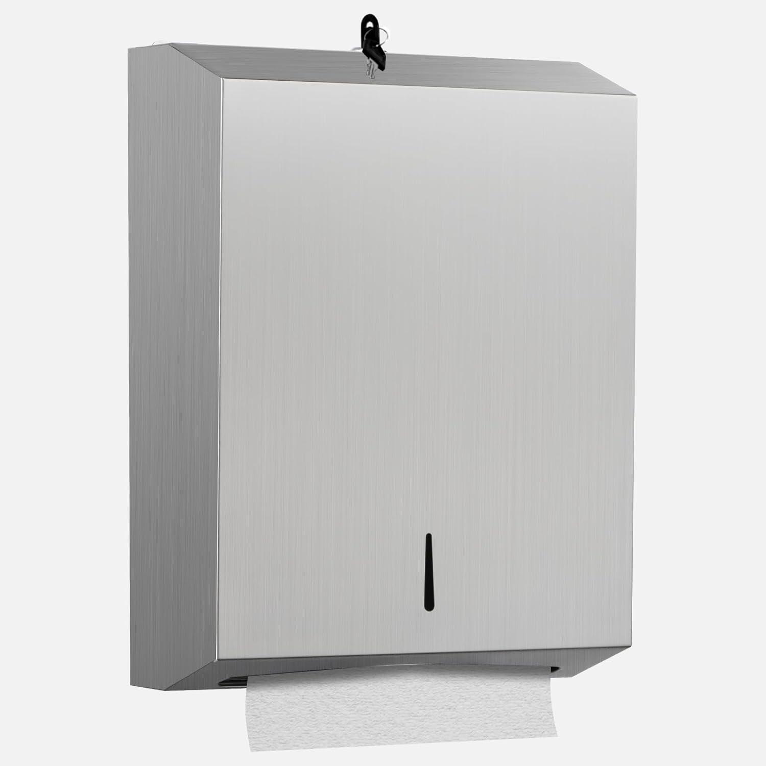 Stainless Steel Wall Mount Touchless Paper Towel Dispenser with Lock