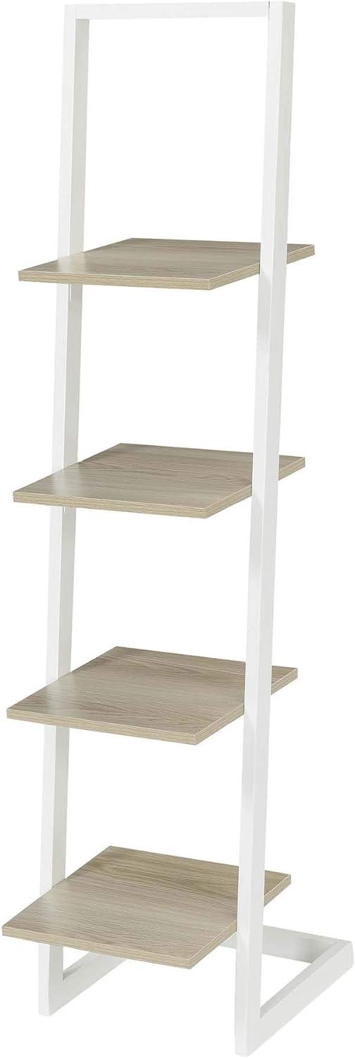 Convenience Concepts Designs2Go 4 Tier Ladder Bookshelf, Ice White/White