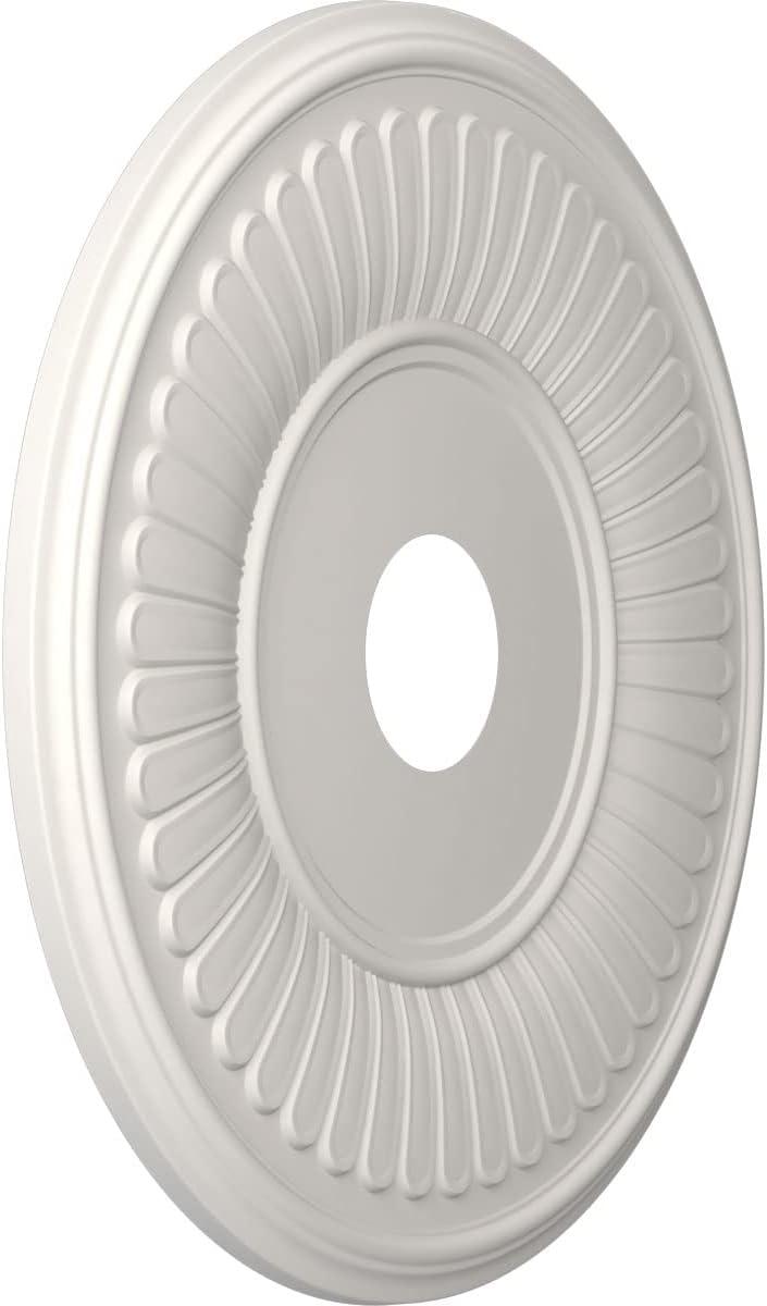 Blossom White 19" Thermoformed PVC Ceiling Medallion