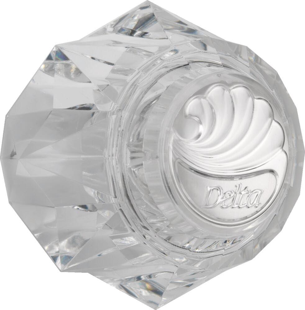 Single Clear Knob Handle Kit with Button and Screw