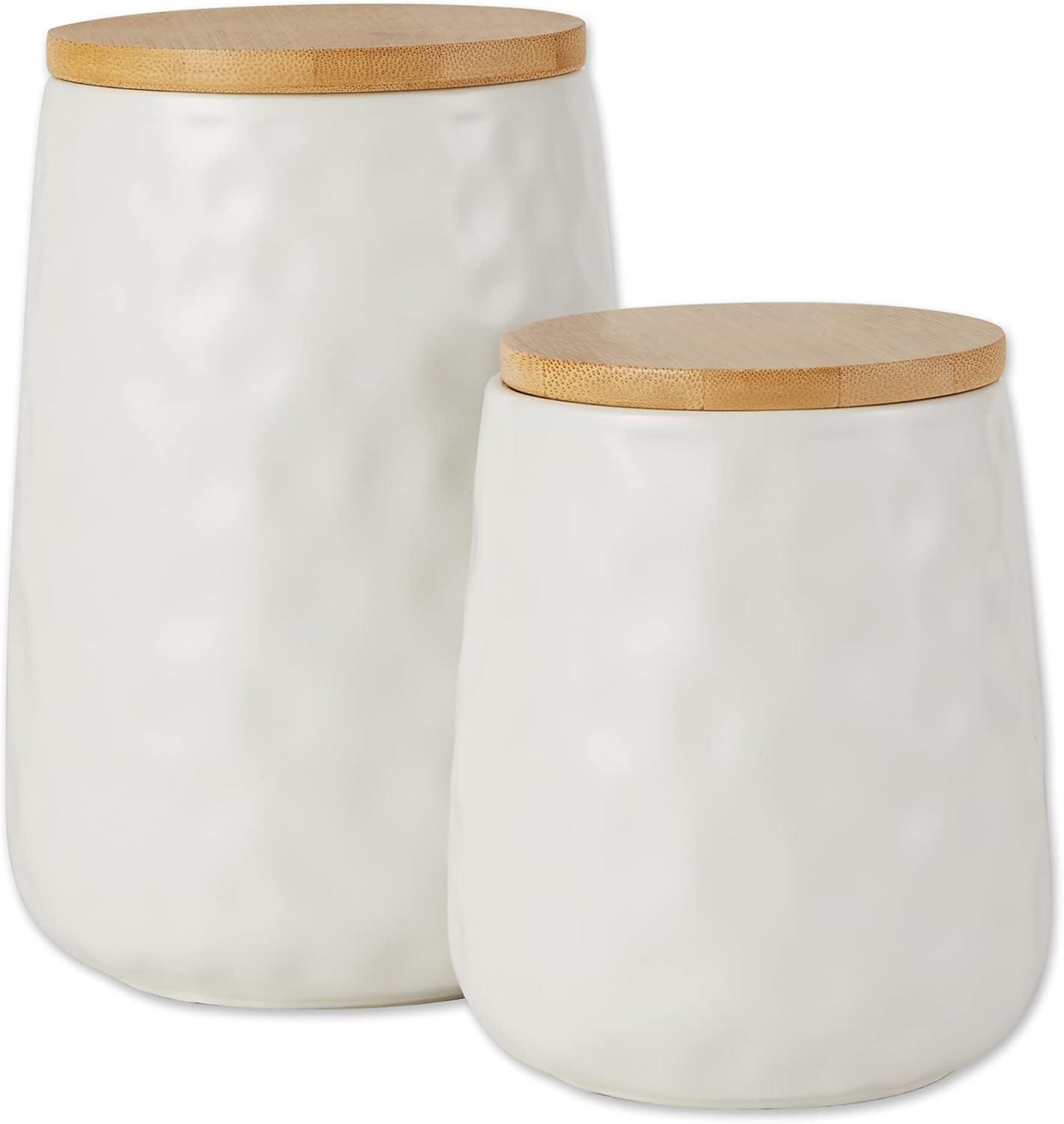 Gracie Oaks Ceramic / Porcelain Canister - Set of 2 (Set of 2)
