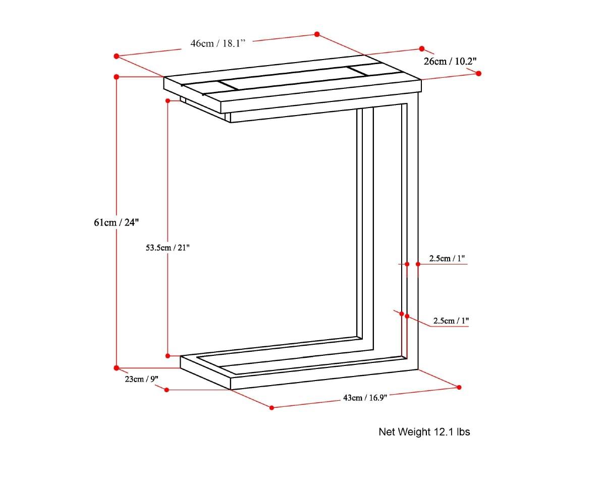 Simpli Home Skyler Solid Mango Wood C Side Table & Reviews | Wayfair