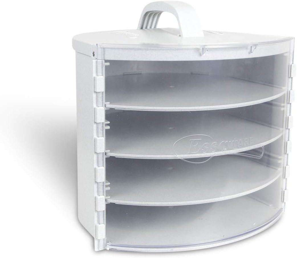 Clear BPA-Free Round Pie and Cake Storage Box with Adjustable Shelves