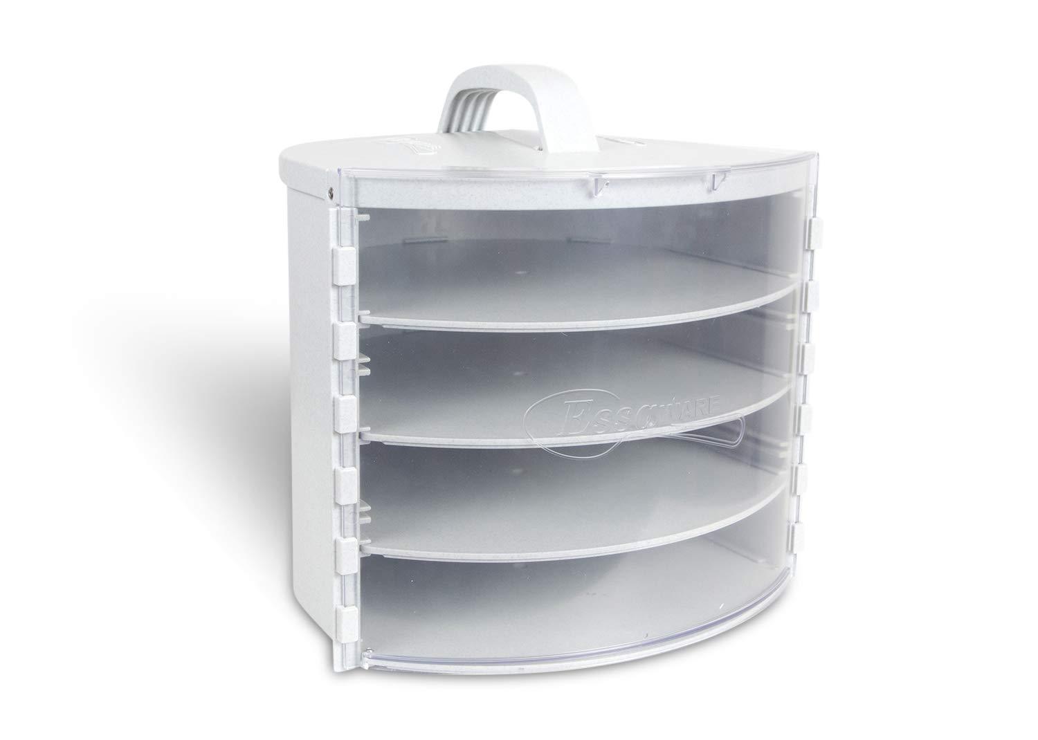Clear BPA-Free Round Pie and Cake Storage Box with Adjustable Shelves
