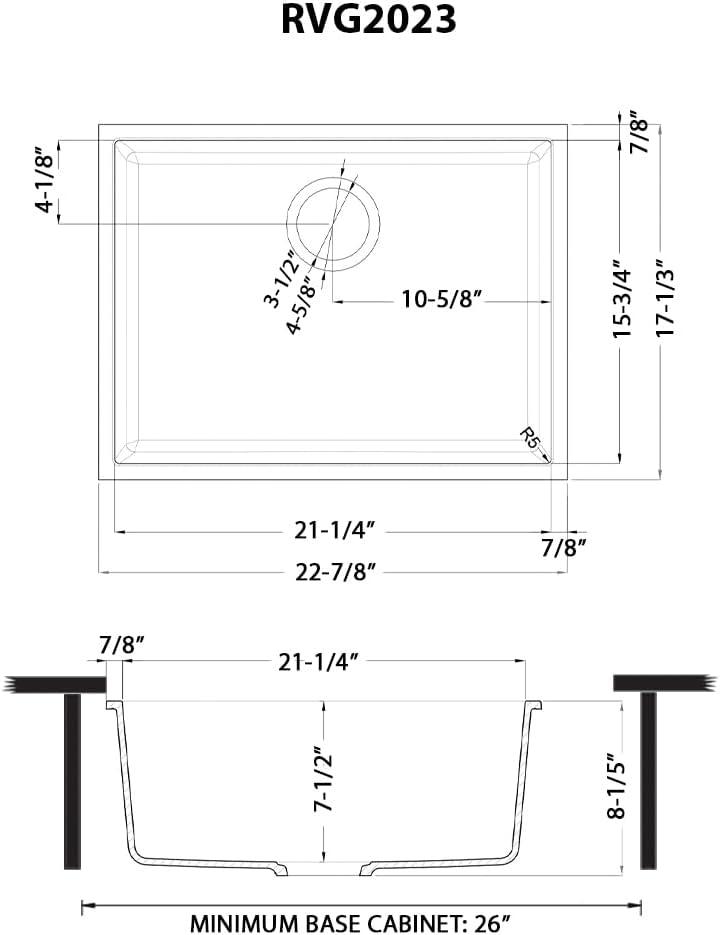 Midnight Black Granite Composite Single Bowl Kitchen Sink