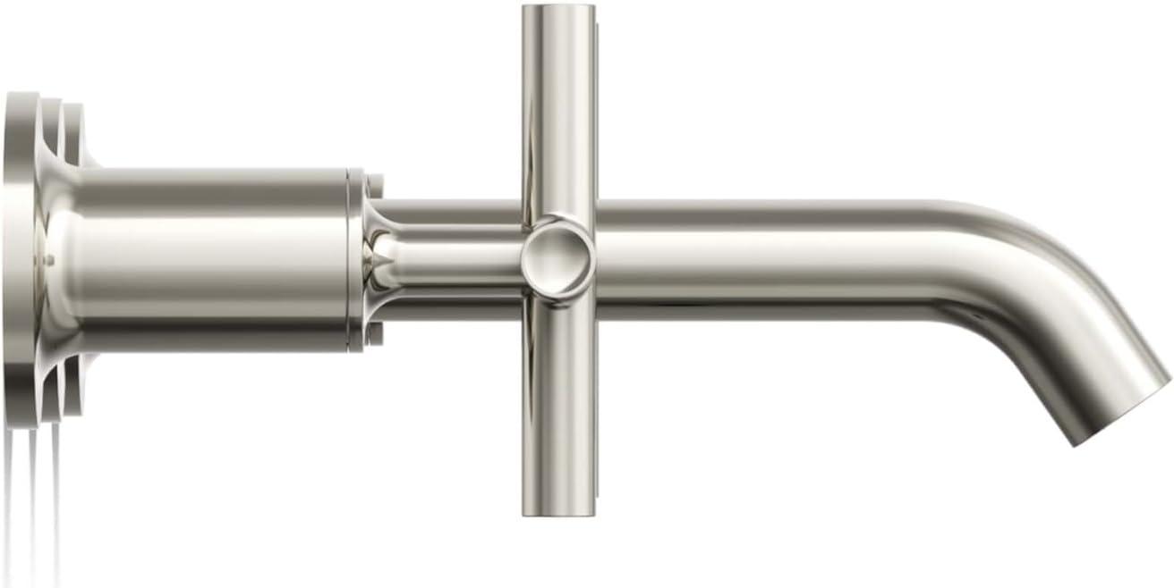 Kohler ® Purist ® Polished Nickel Wall-Mounted Bathroom Sink Faucet and Handles