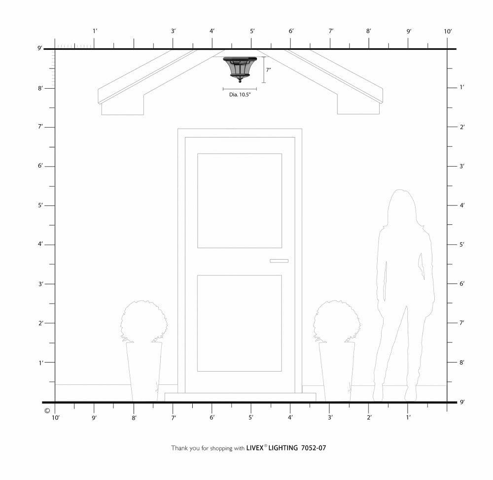 Livex Lighting Monterey/Georgetown 2 - Light Flush Mount in  Black