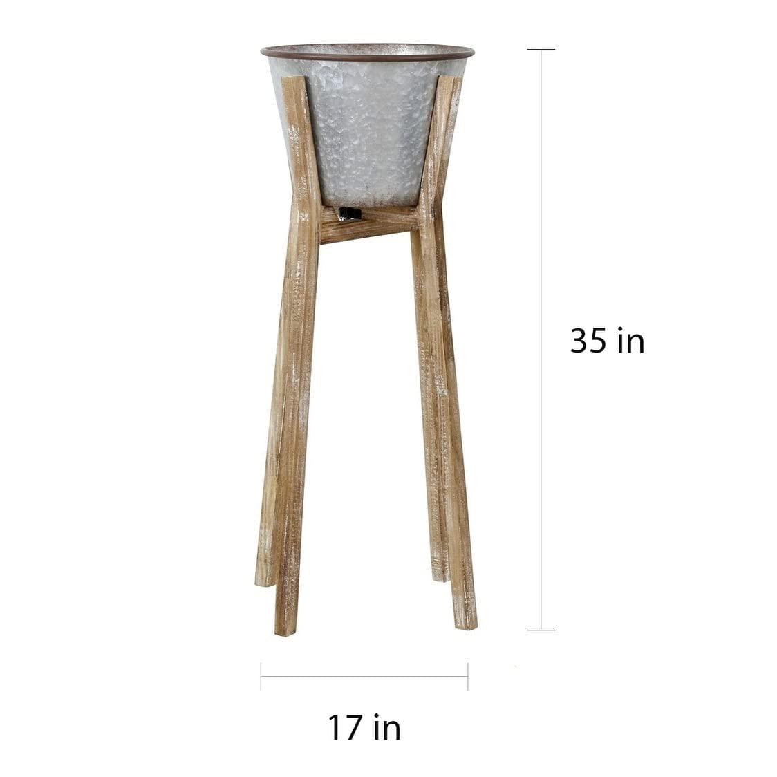 Aberdeen Modern Metal Indoor Farmhouse Pot Planter Set