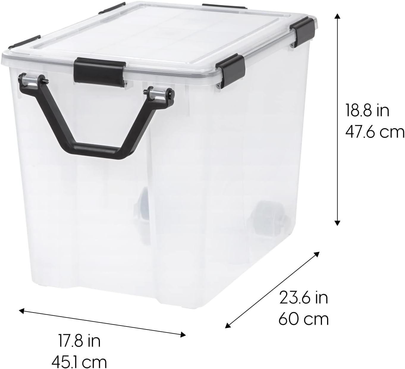 ClearCube 103qt WeatherPro Stackable Storage Bin with Wheels