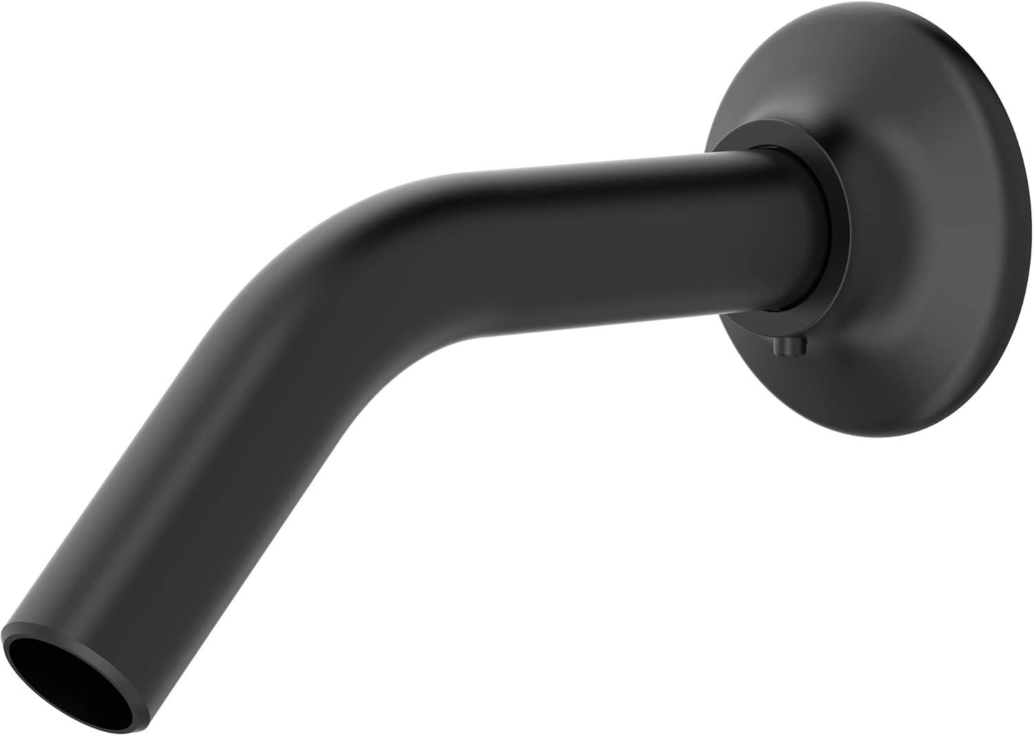 Matte Black Wall Mount Shower Arm with Flange