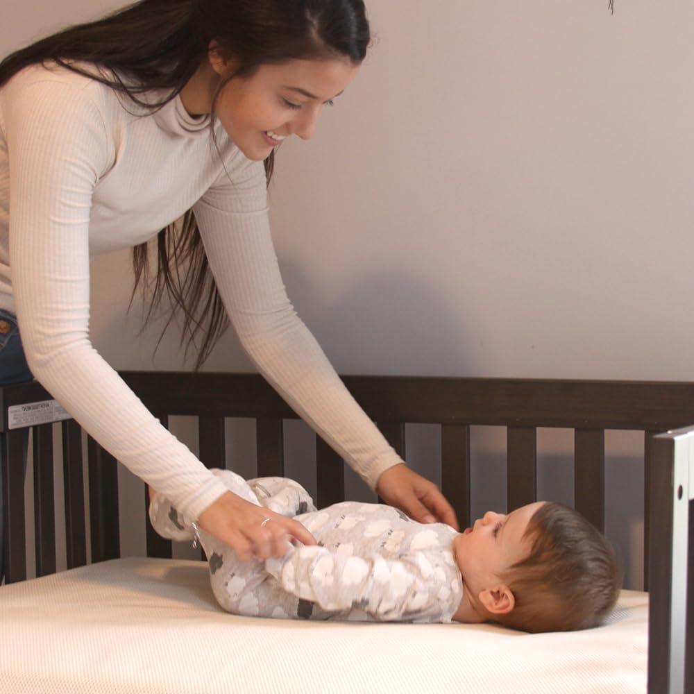 Naturepedic Organic Cotton Breathable 2-Stage Crib Firm Mattress with Waterproof Breathable Pad