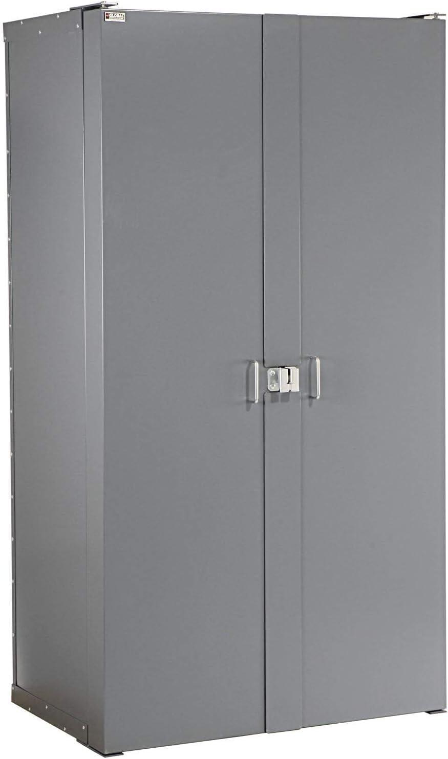 Easy Assembly Cabinet with Shelving In Doors & Interior - Gray - 38 x 24 x 72 in.