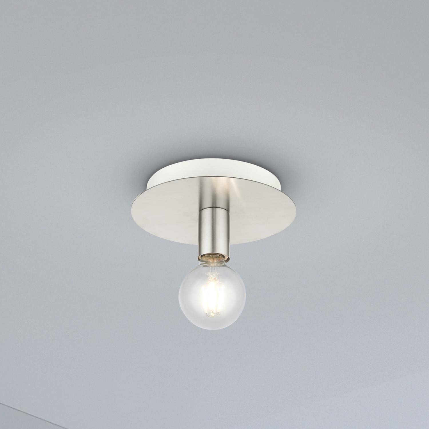 Livex Lighting Hillview 1 - Light Flush Mount in  Brushed Nickel