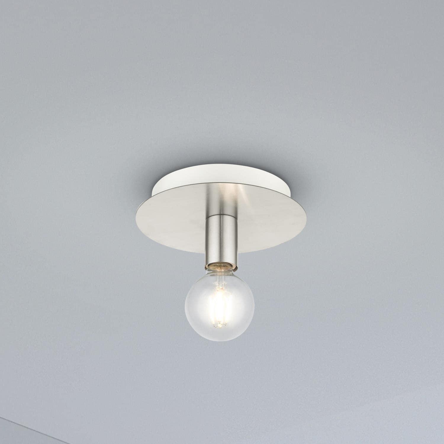 Livex Lighting Hillview 1 - Light Flush Mount in  Brushed Nickel