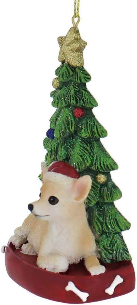 Collections Etc Festive Chihuahua Christmas Tree Ornament