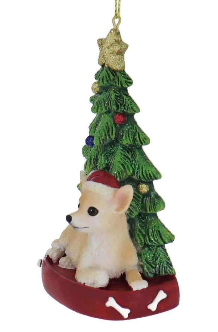 Collections Etc Festive Chihuahua Christmas Tree Ornament