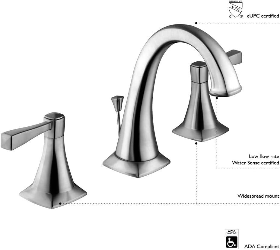 Design House Perth 2-Handle Bathroom Faucet in Satin Nickel, 8-Inch