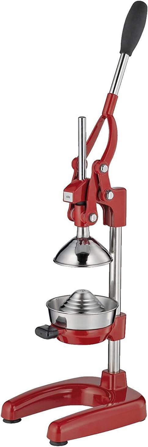 Red Stainless Steel Professional Citrus Juicer with Lever