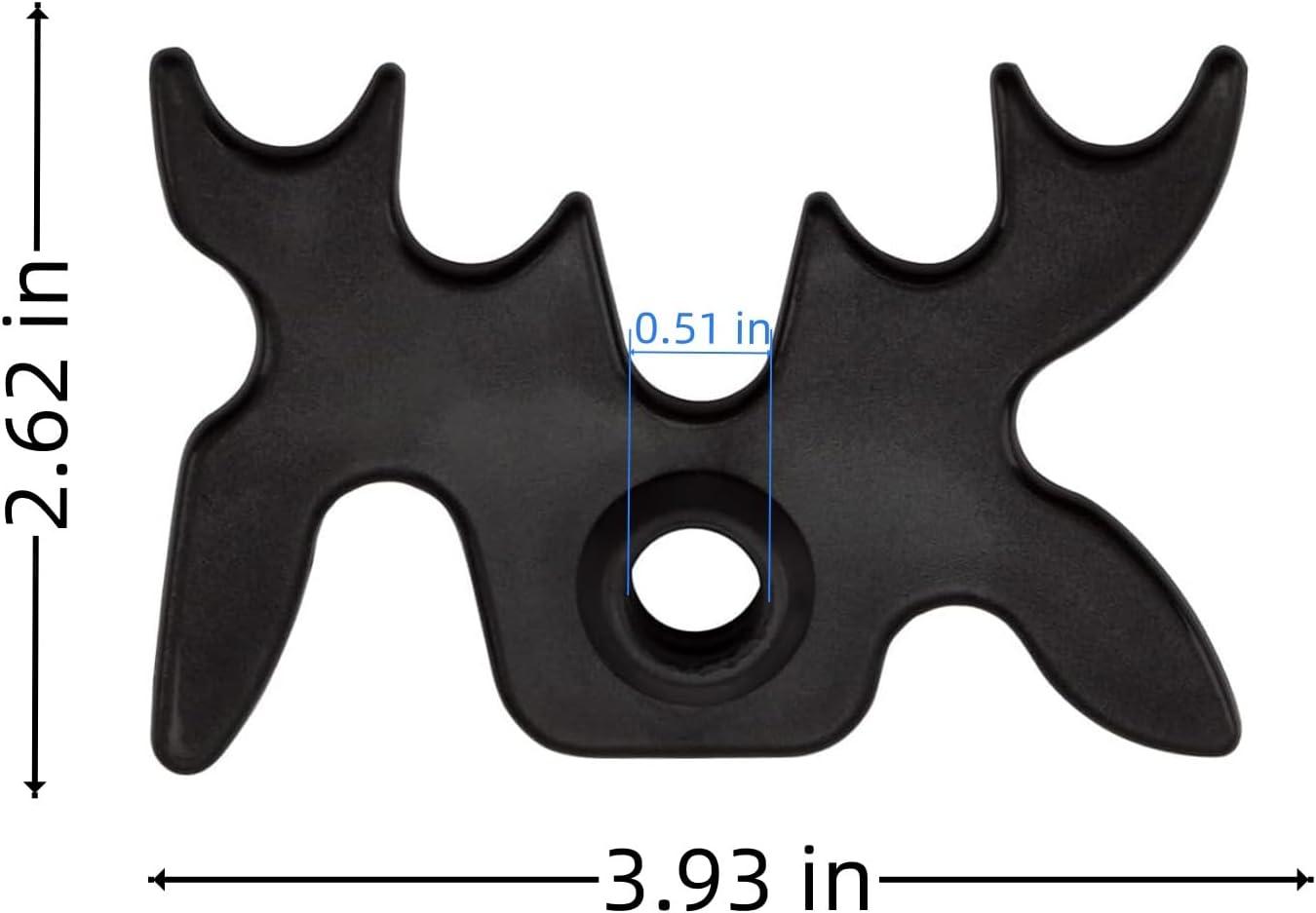 GSE Plastic Slip-On Billiard Cue Bridge Head – Moosehead Design, Universal Fit, Pool Billiard Accessories (2-Pack)