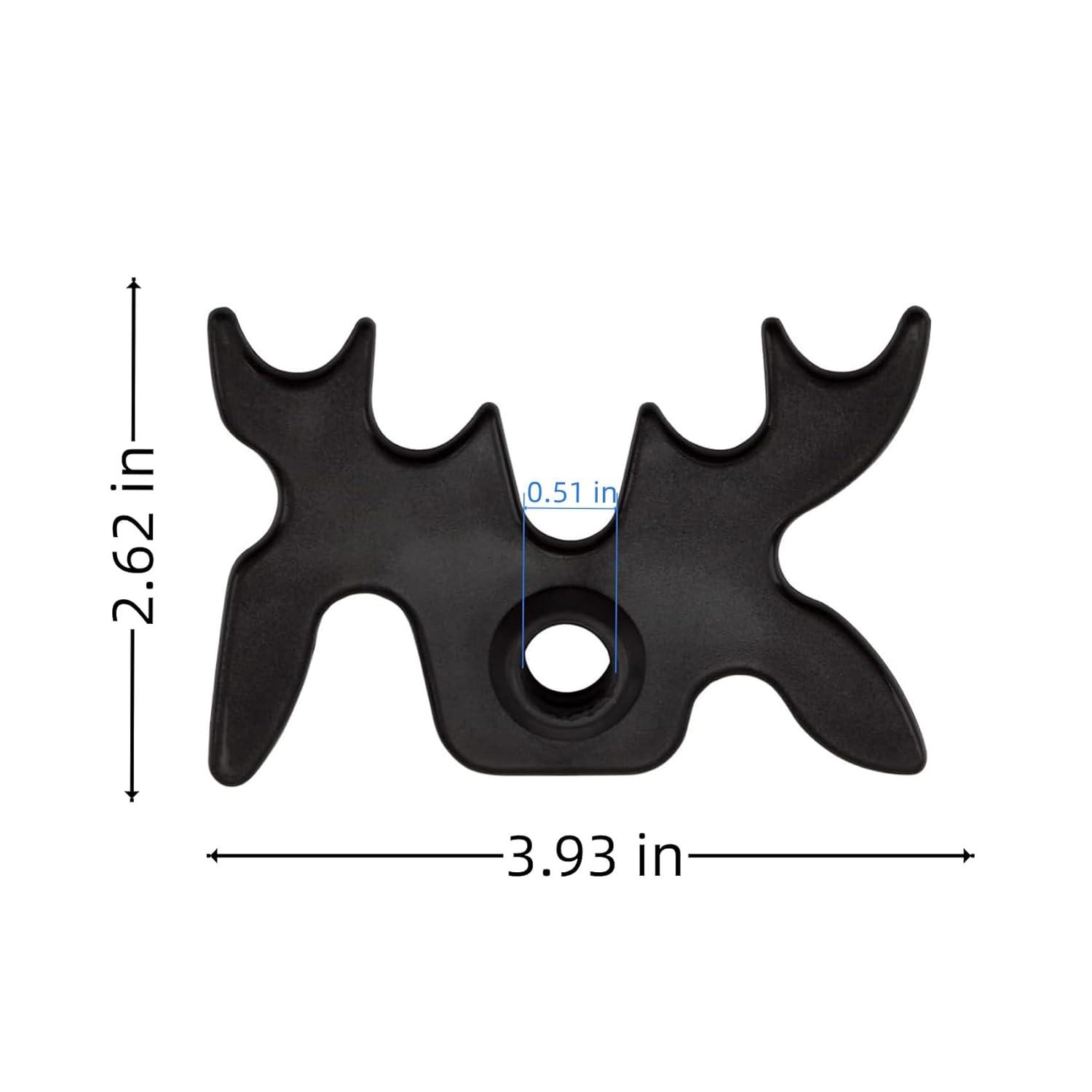 GSE Plastic Slip-On Billiard Cue Bridge Head – Moosehead Design, Universal Fit, Pool Billiard Accessories (2-Pack)