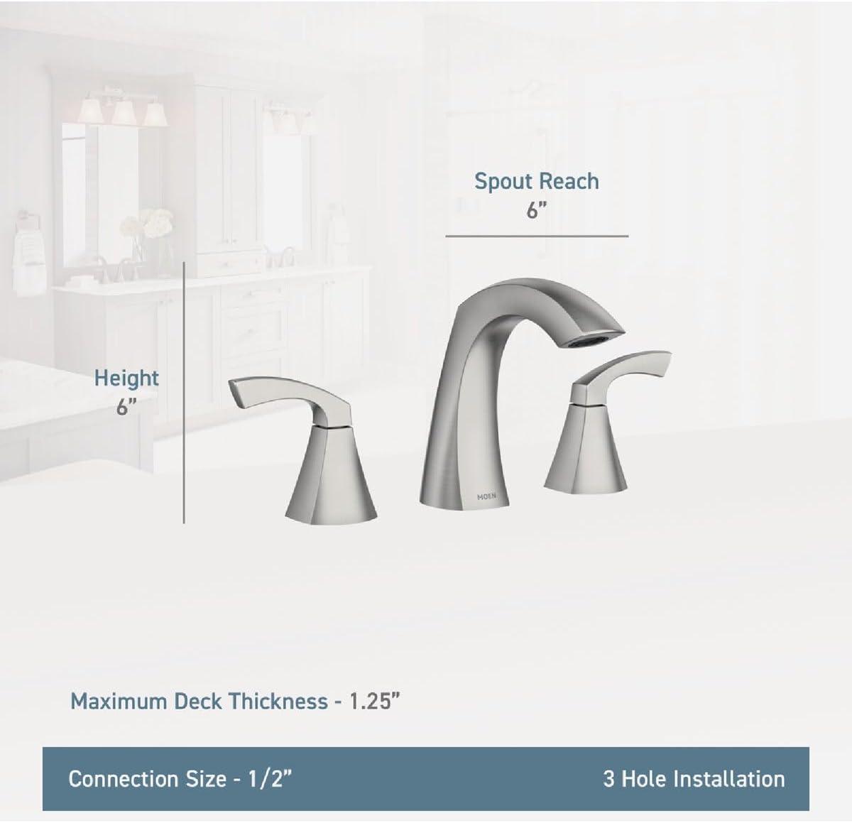 Moen Lindor Chrome Widespread Bathroom Sink Faucet 8 - 16 in.