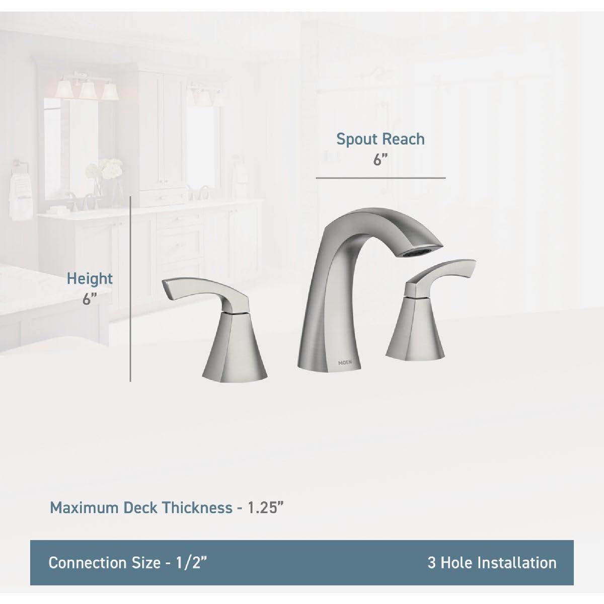 Moen Lindor Chrome Widespread Bathroom Sink Faucet 8 - 16 in.
