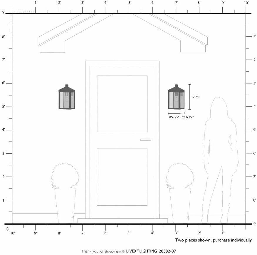 Nyack Bronze Finish Clear Glass Dimmable Outdoor Wall Lantern