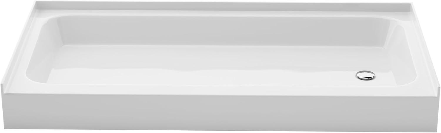 Voltaire 60 X 30 Shower Pan Base With Left Drain In Glossy
