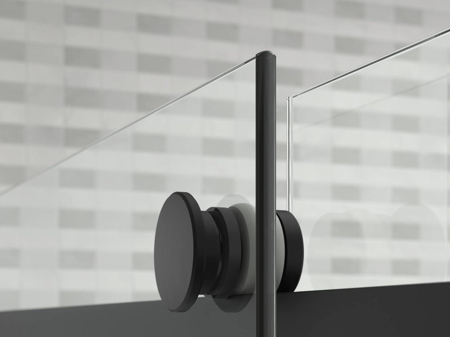 Levity Plus Less Sliding Bath Door, 61-9/16 In. H X 56-5/8 - 59-5/8 In. W, With 5/16 In.-Thick Crystal Clear Glass