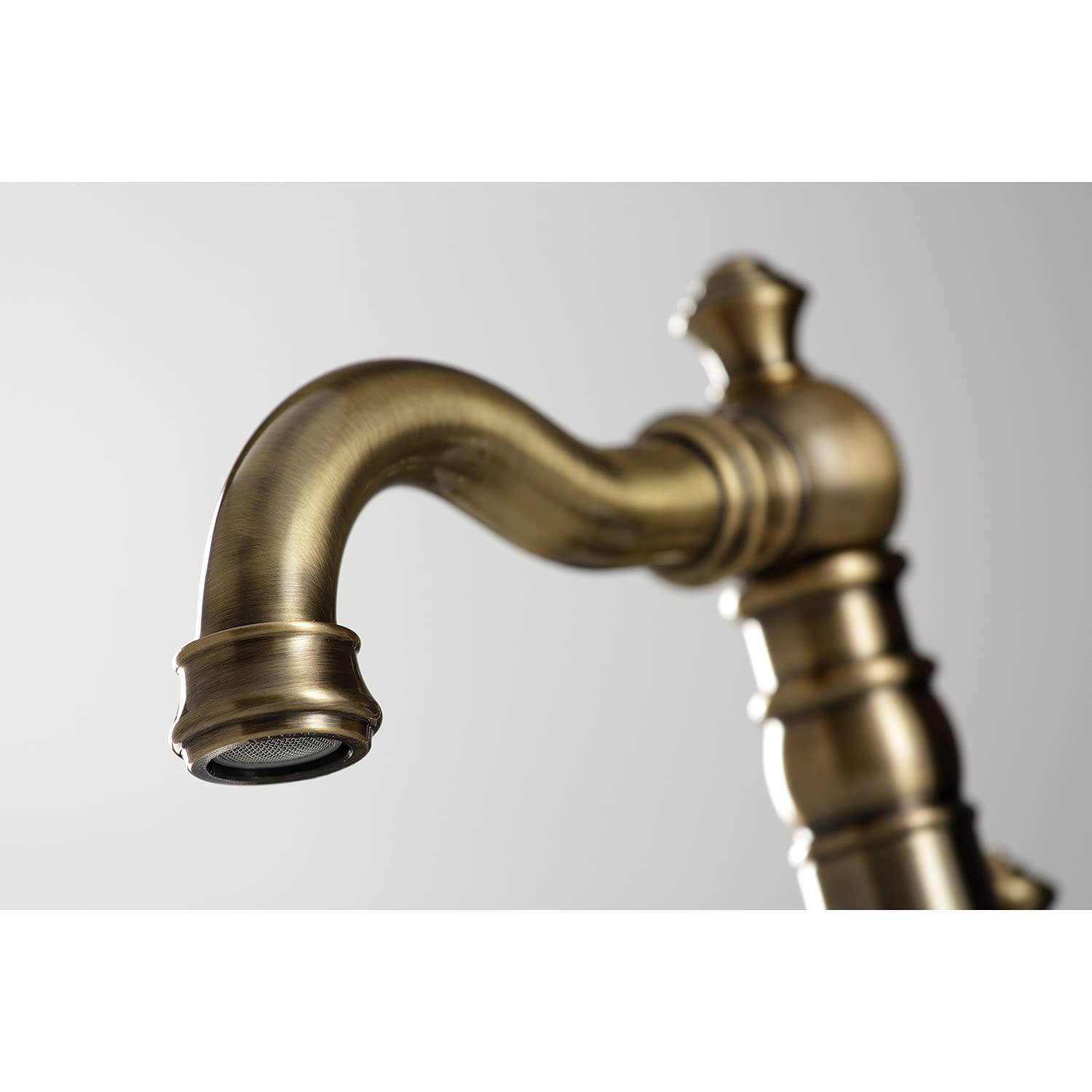 Kingston Brass Kingston Brass American Classic Two-Handle 3-Hole Deck Mount Widespread Bathroom Faucet with Pop-Up Drain FSC19733PX