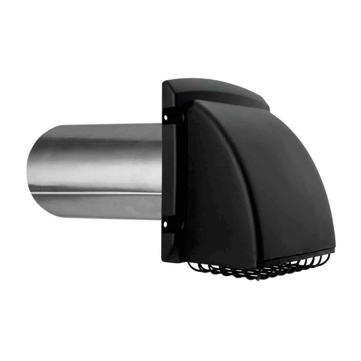 4 inch Black Dryer Vent Hood with Pest Guard BPMH4BLKZW6