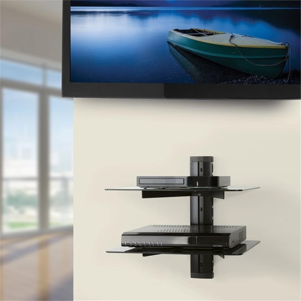 Symple Stuff Vernita 2 Piece Glass Tiered Shelf