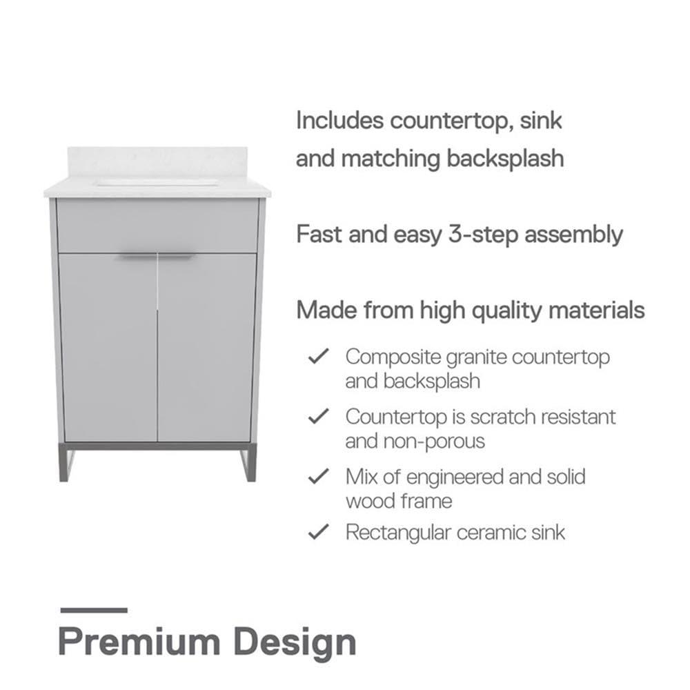 CosmoLiving by Cosmopolitan Leona 24” Bathroom Vanity