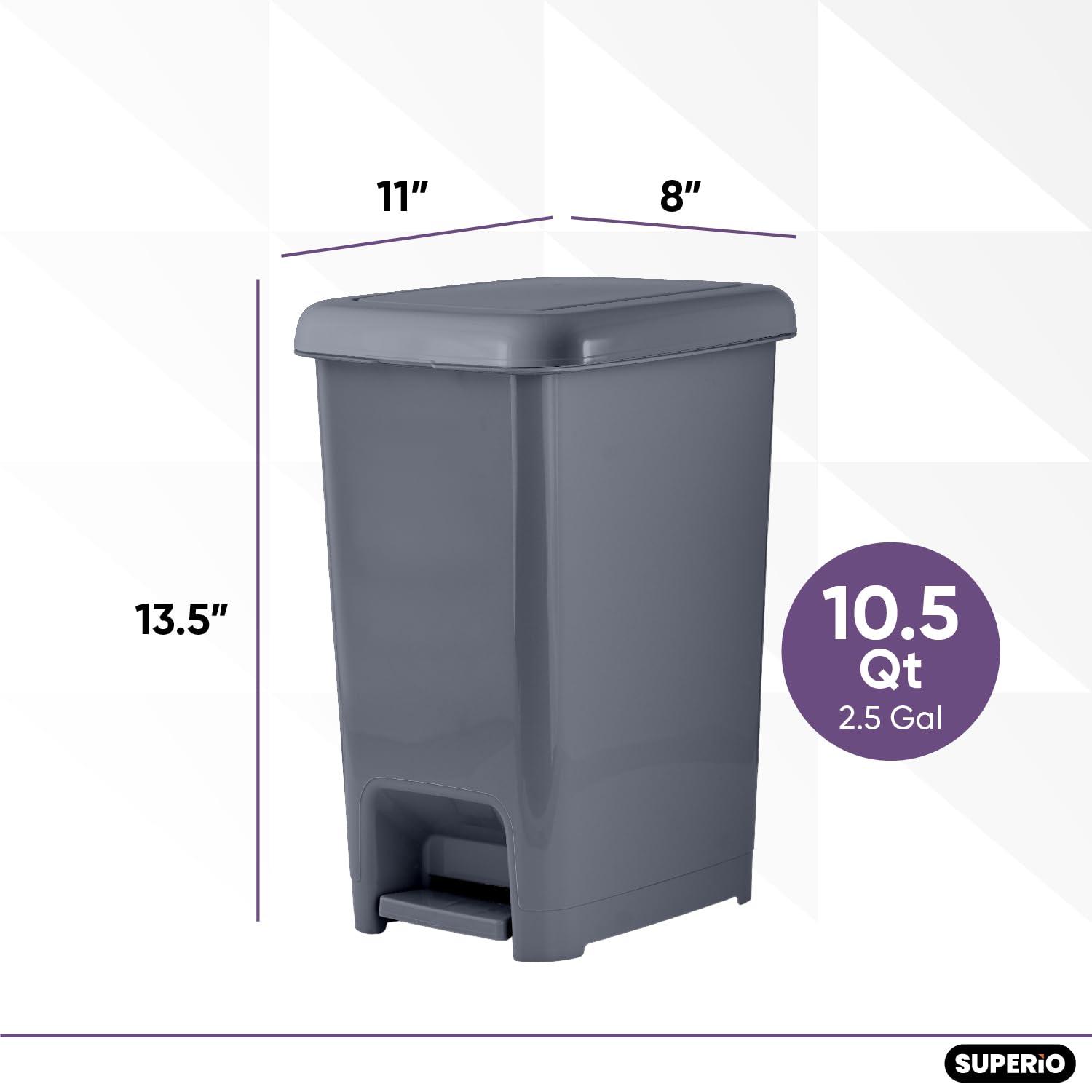 3 Gallon Slim Step On Trash Can