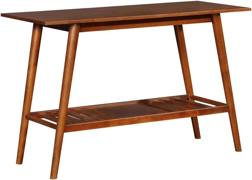 Mid-Century Modern Charlotte Console Table with Storage Shelf