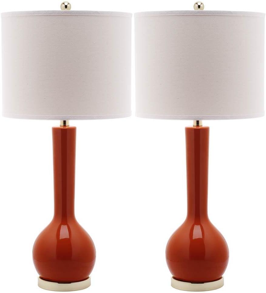 Mae Long Neck Ceramic Table Lamp (Set of 2) - Safavieh