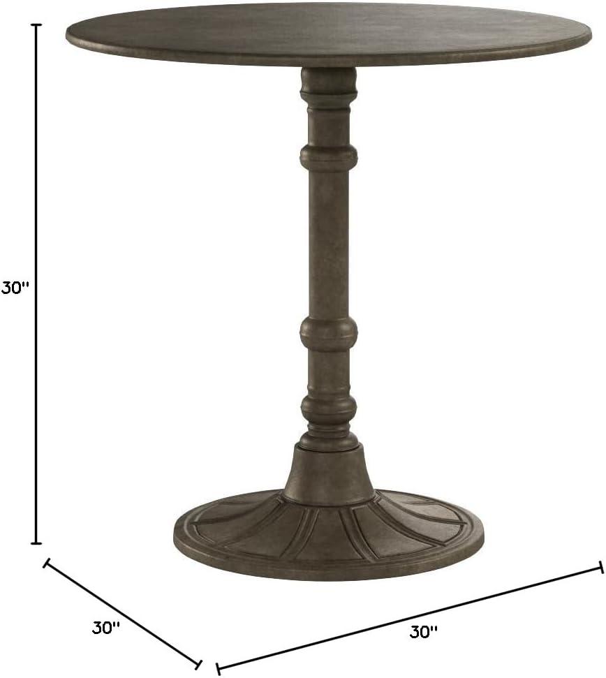 Coaster Oswego Traditional Round Wood Dining Table in Bronze