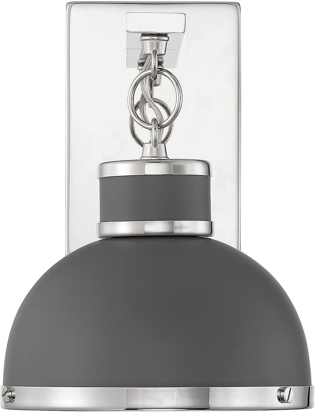 Savoy House Corning 1 - Light Wall Light in  Gray/Polished Nickel