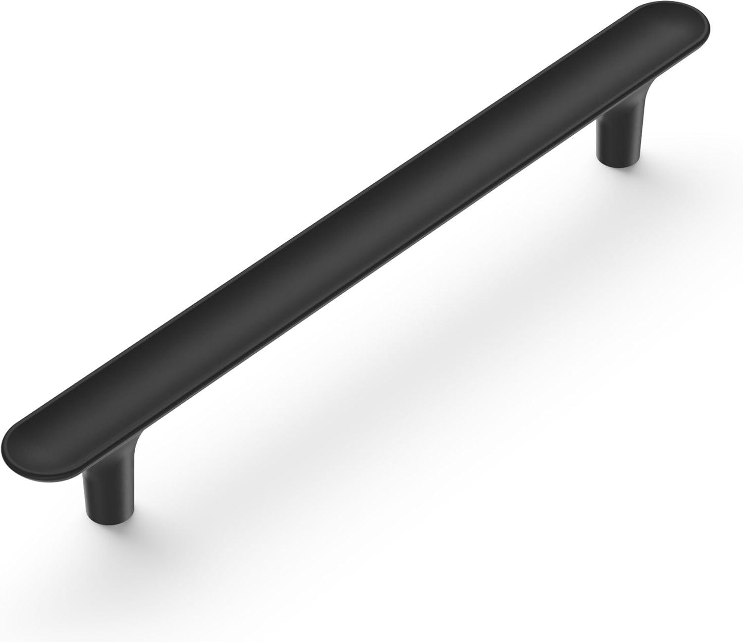 Matte Black 6-5/16 Inch Modern Kitchen Cabinet Pulls