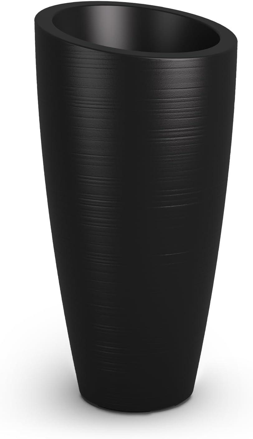 Mayne  Modesto Tall Planter Black - 32 in.