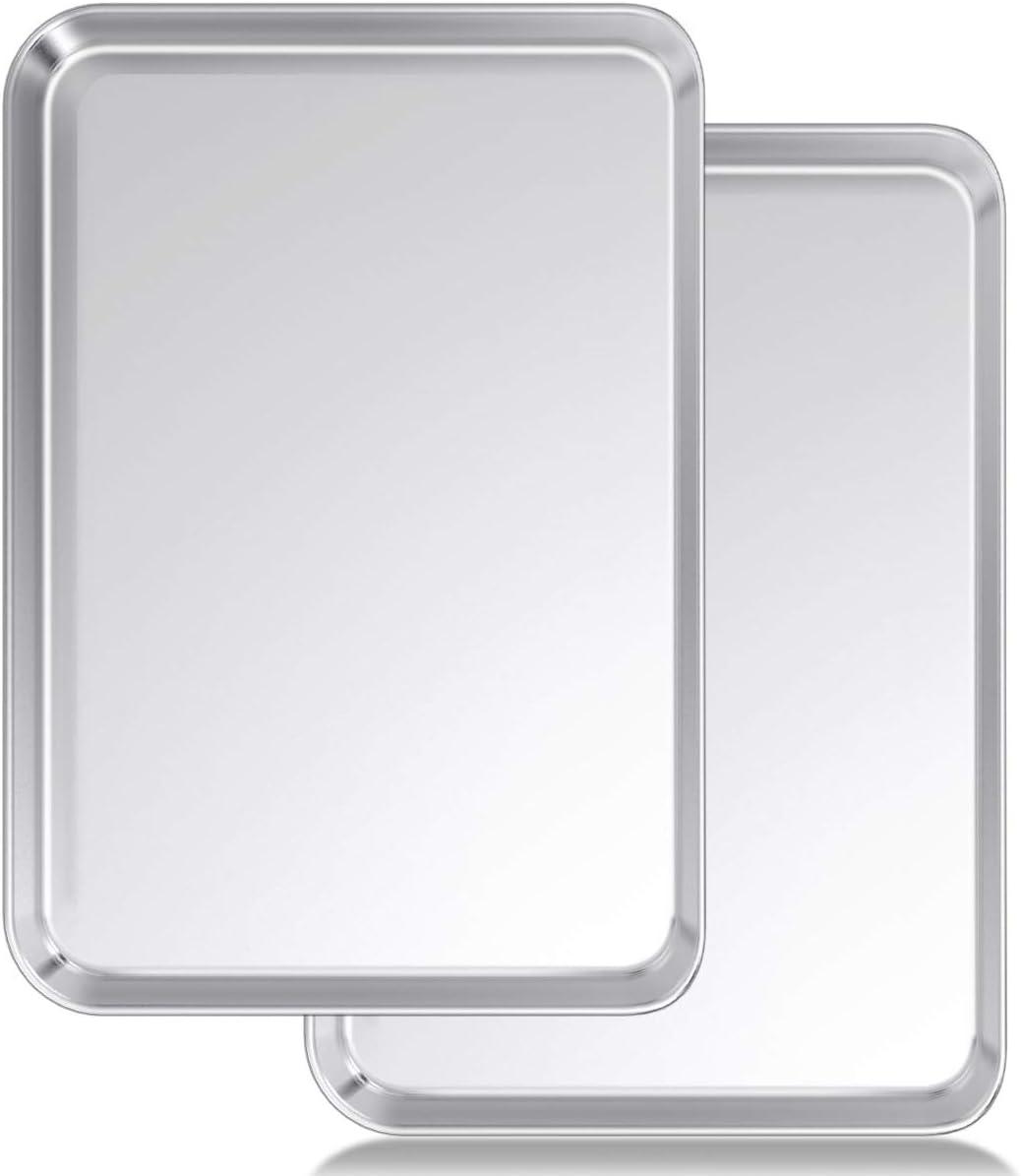 Stainless Steel Heavy Duty Cookie Sheets Set of 2