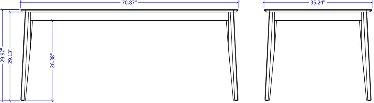 70.86" Tudor Dining Table Cream - Manhattan Comfort