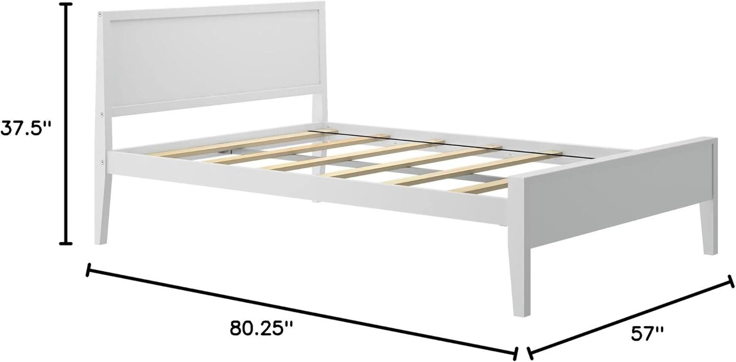 Plank+Beam Solid Wood Full Size Bed Frame with Headboard, Modern Platform Bed for Adults