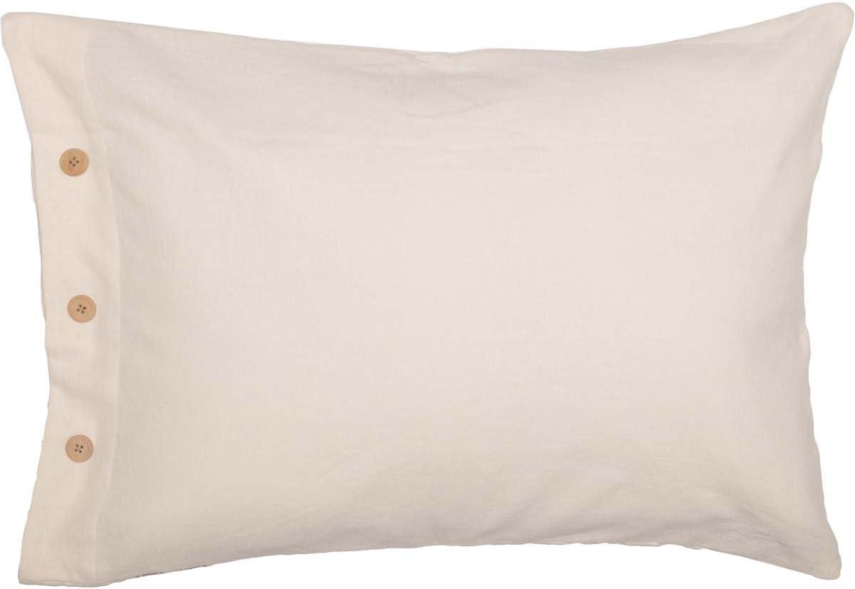 Piper Classics Market Place Gray Ticking Stripe Standard Size Pillow Sham