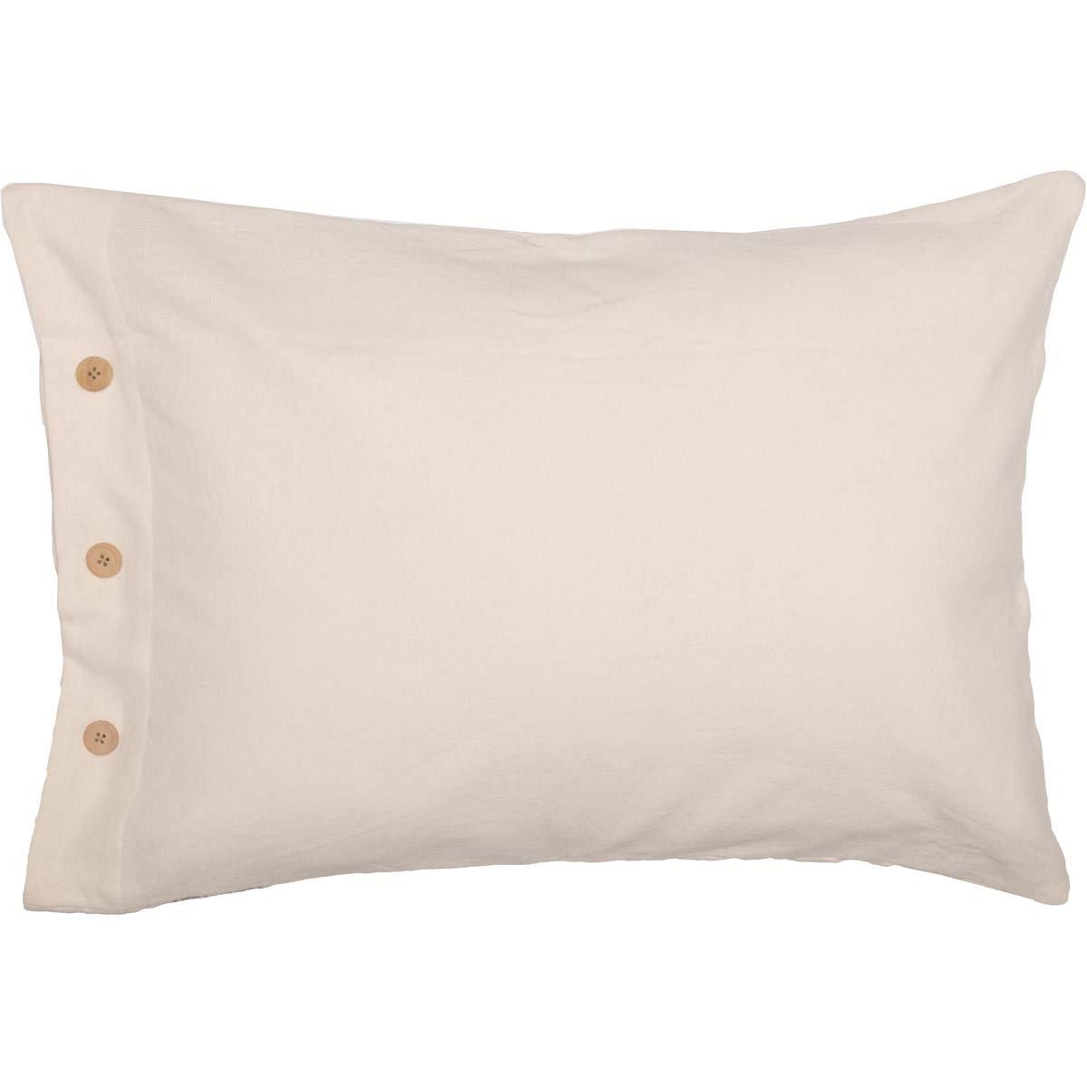 Piper Classics Market Place Gray Ticking Stripe Standard Size Pillow Sham