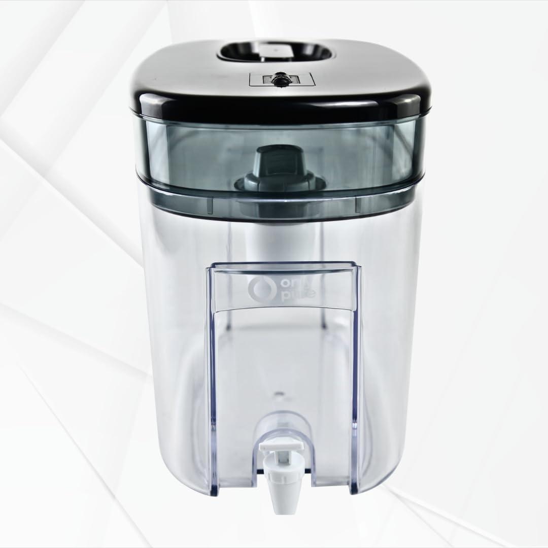 OnlyPure 40-Cup Water Filtration Pitcher, IAPMO Certified, 5X Lifetime, 99% Lead Reduction