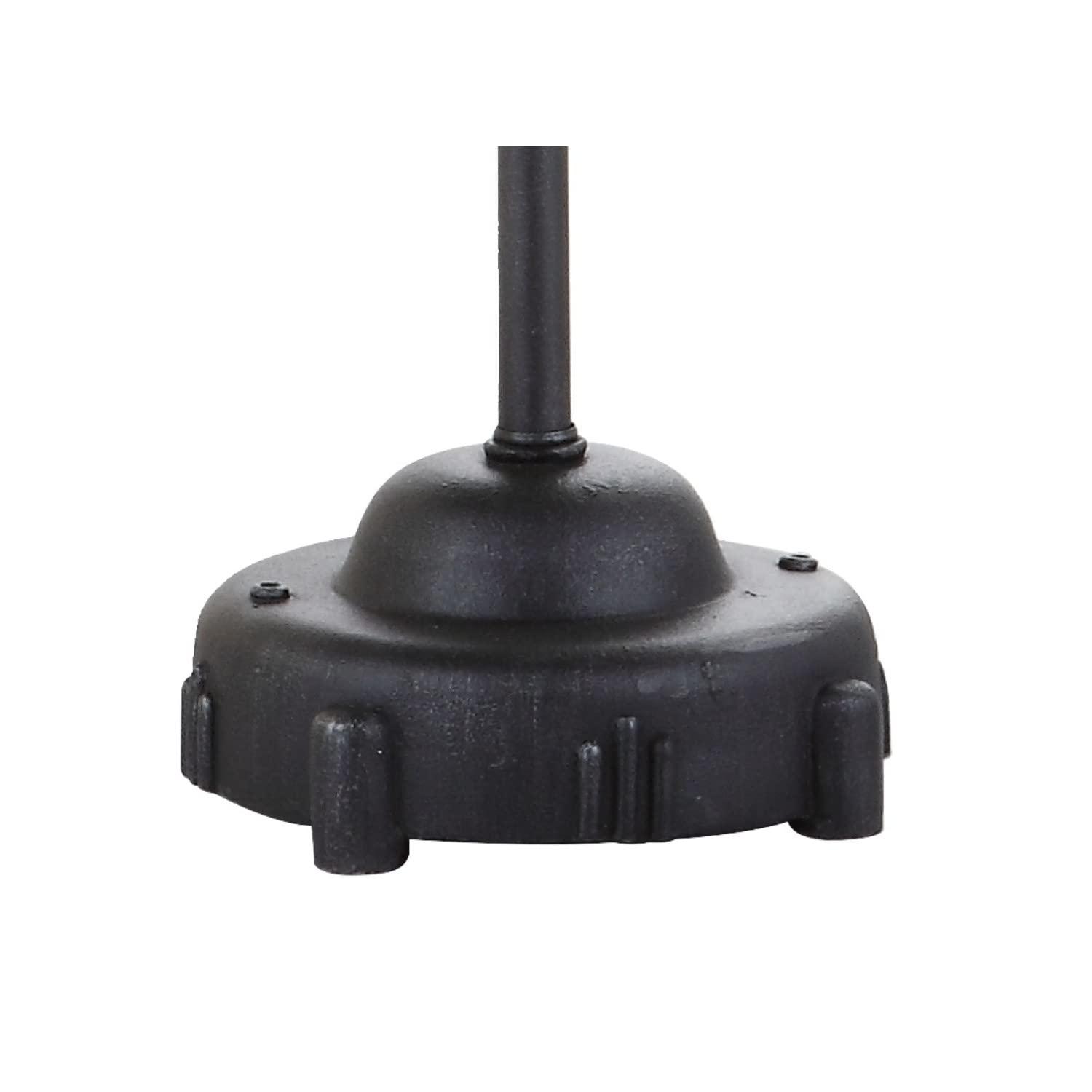 Odette 65" Industrial Metal Floor Lamp, Black/Silver