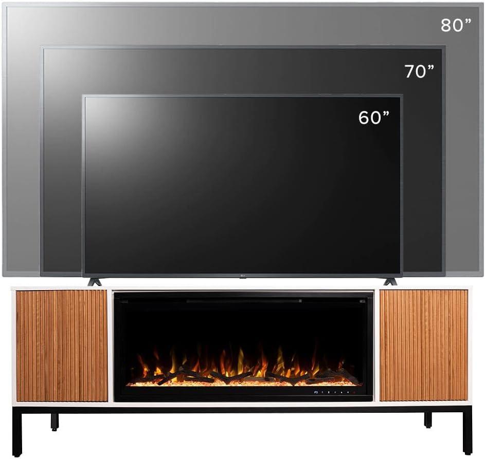 Modern Ember Emory Smart Electric Fireplace Tv Stand | 42” Firebox Heater | With Wi-fi App