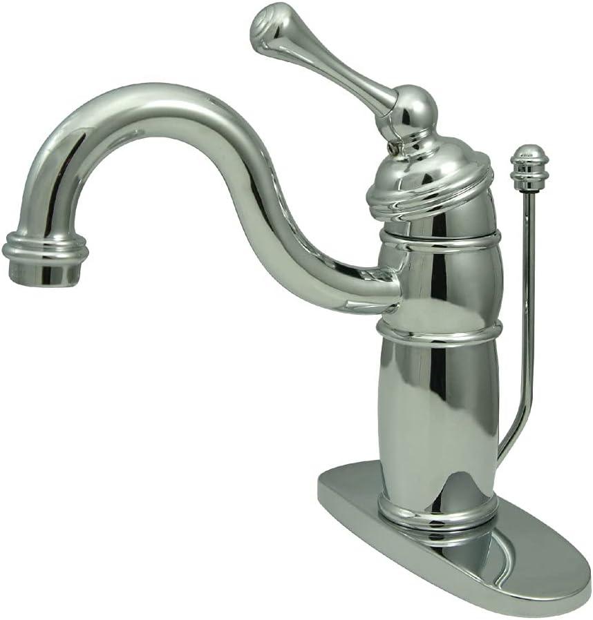 Kingston Brass Victorian Single-Handle 1-Hole Deck Mount Bathroom Faucet with Plastic Pop-Up